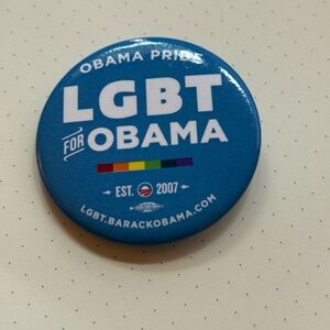 LGBT for Obama Blue Button 2008 Election
